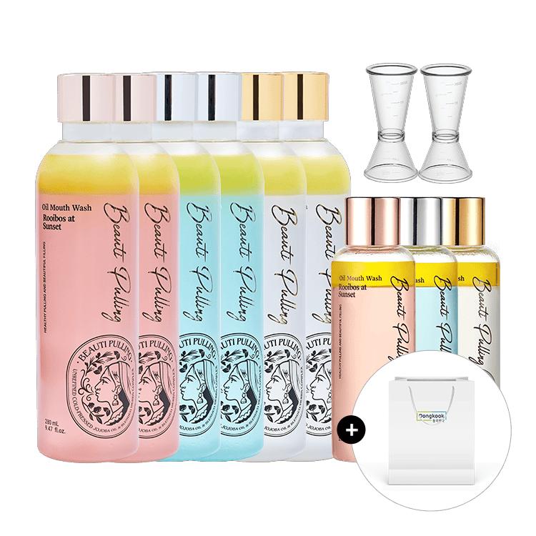 

Beautifulling Oil Mouthwash 6 x 280ml + 3 x 80ml + 2 Dedicated Cups (2 x 280ml each + 1 x 80ml each)