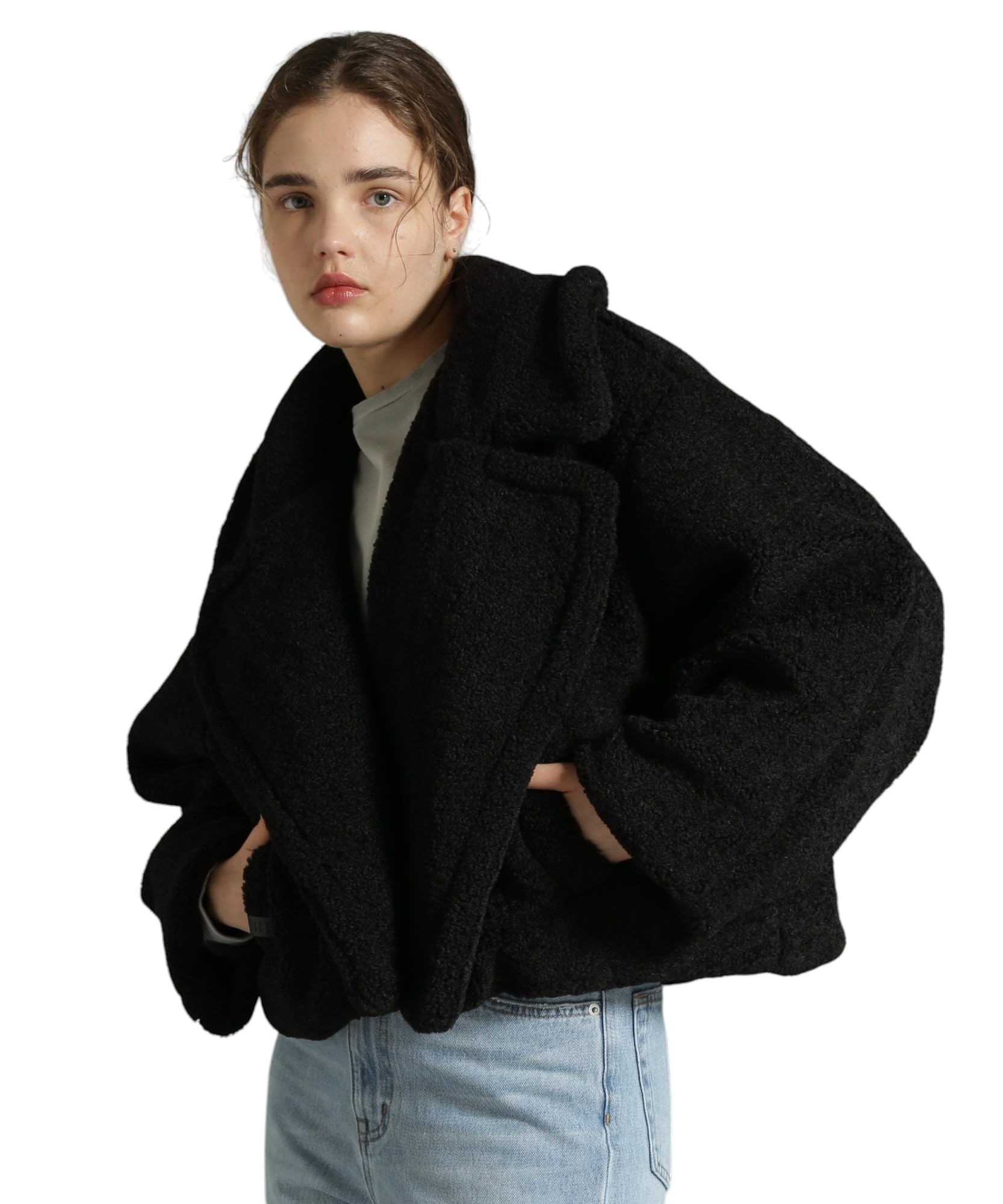 

Avirex WEB LIMITED Belle LINE BOA F JACKET, Women s, 010, Black, 783-5152702