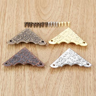 4Pcs 37mm Zinc Alloy Jewelry Gift Wood Box Picture Frame Corner Decorative Protector Guard Decorative Bracket Furniture Hardware