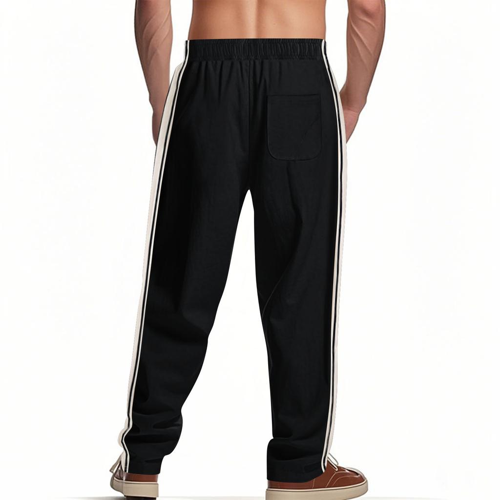 Men's Straight Leg Track Pants with Side Stripe Athletic Style for father day gifts and my orders Suitable for Daily Wear