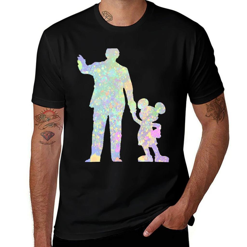 Splatter Paint Partners Silhouette TShirt Stain Resistant Casual Tee