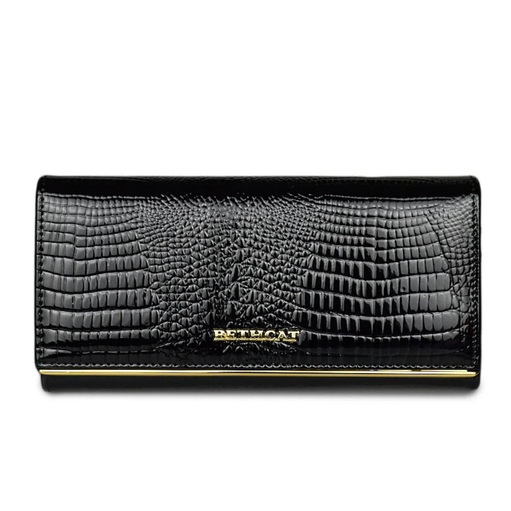 Women's Luxury Genuine Leather Wallet Long Lacquer Crocodile Pattern Clutch Coin Purse High Quality Fashion Luxury Wallet Card Holder