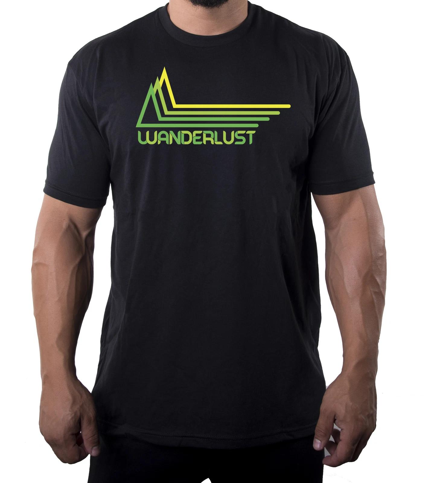 Wanderlust Men s Graphic T-Shirts, Nature shirts, Men s Outdoor Shirts 4XL