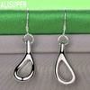 925 Sterling Silver Polished Openwork Teardrop Earrings - Fashion Gift Jewelry