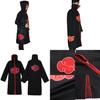 Naruto Akatsuki Uchiha Itachi Cosplay Kostuum Gewaad Mantel Cape Zacht Materiaal Stof