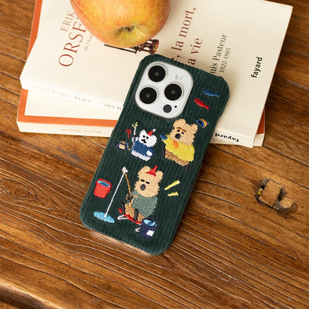 DinoTaeng Coco Cup Fishing Corduroy iPhone Case 14