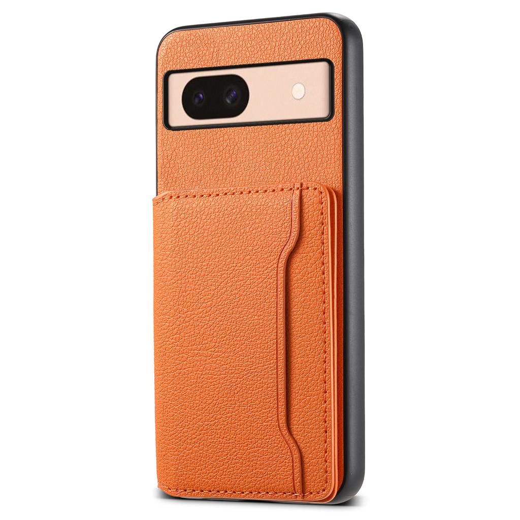 For Google Pixel 8a Slim-Fit Phone Case Card Slots Kickstand TPU+PC+PU Leather Cover