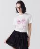 AWESOME STUDIO Ribbon Digital Print Short Sleeve T-Shirt White