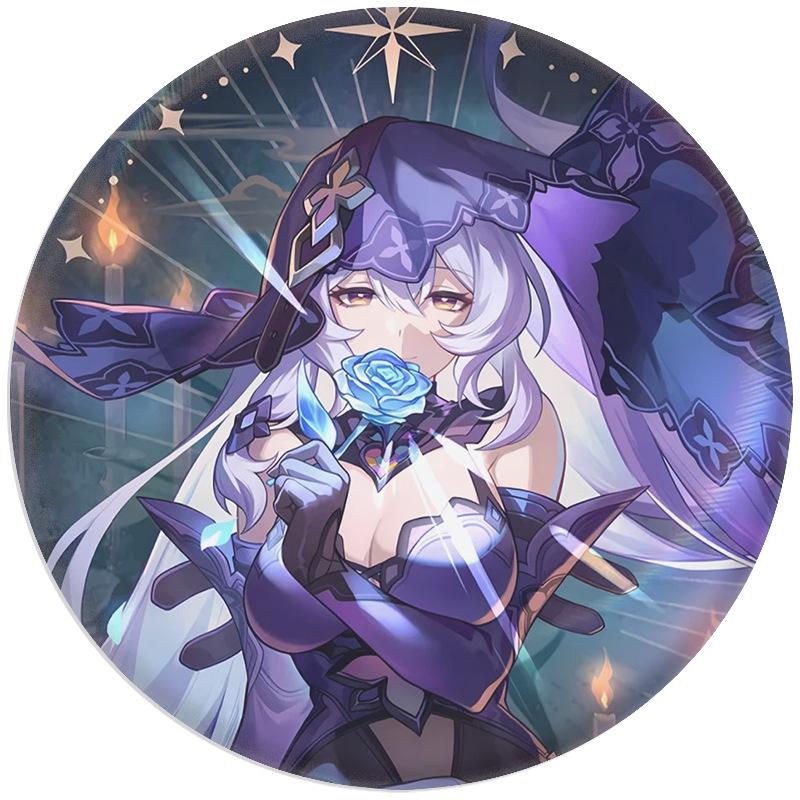 Honkai Star Rail Anime Merchandise: Badges, Pins, Mirrors, Keychains, Charms Badge