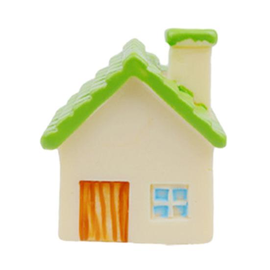 Yousheng Miniature Cottage Dollhouse Accessories Mini Resin House Micro Landscape for Plant Pot Fairy Garden DIY
