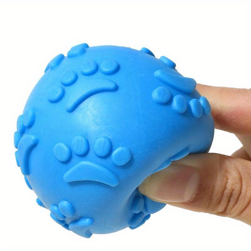 Dog Chew Squeaky Toy Ball Footprints Toy Balls Wear And Bite Resistant Dog Teeth Grinding Toy Small Medium And Large Breeds Pet Toys