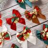 5/1Pcs Christmas Bows with Bells Mini Christmas Bowknot DIY Craft Gift Ornaments Xmas Tree Hanging Decor New Year Home Decor