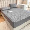 Solid Color Quilted Waterproof Bed Sheet - Thick Brushed Simmons Protective Cover for Home Use