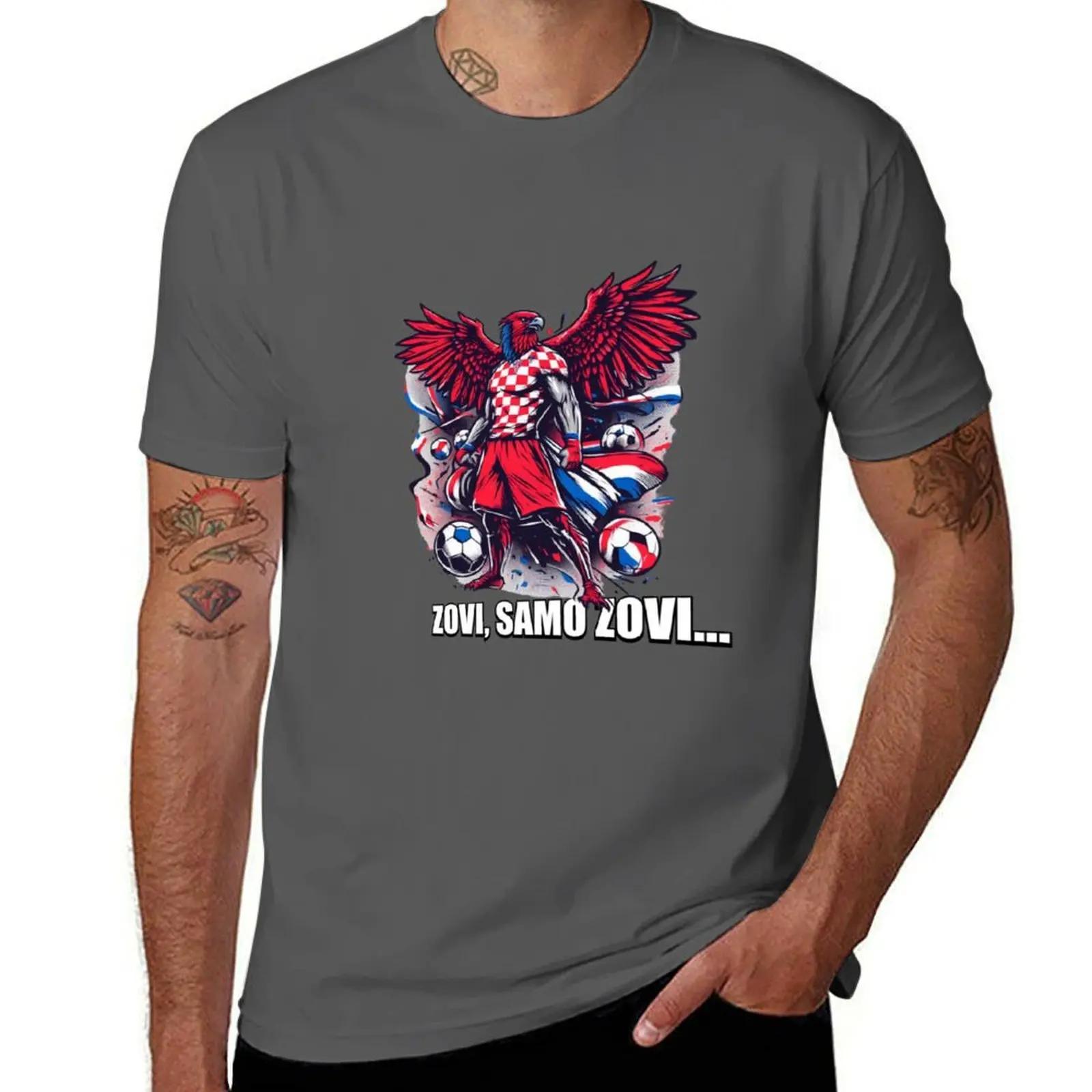 Copy of Croatia Hrvatska euro 2024 T-Shirt vintage kawaii clothes mens clothing 4XL