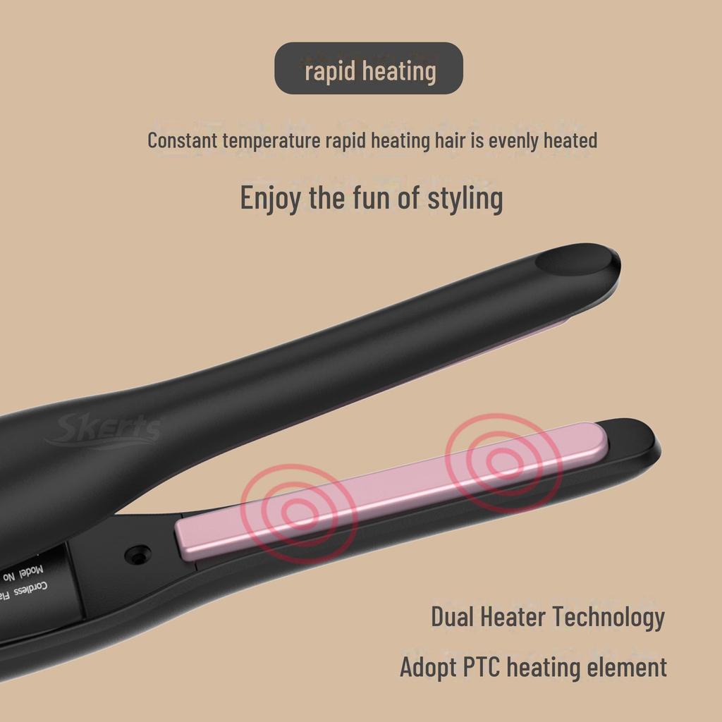 Koreańska Bezprzewodowa Prostownica i Lokówka USB do Krótkich Włosów Męskich
