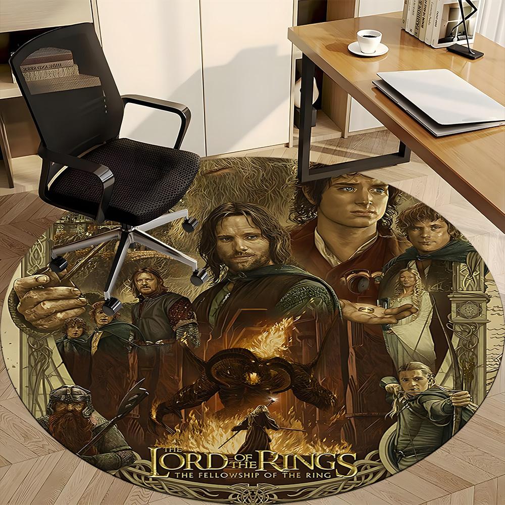 1pc The Lord of the Rings Office Round Area Rug, Under Office Chairs Bedroom Living Room Home Decor, Room Deco, Available in Various Sizes