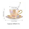 European Style Pearl Textured Ceramic Coffee Cup Office Light Luxury Mug Golden Edged Afternoon Tea Cups Household Drinkware