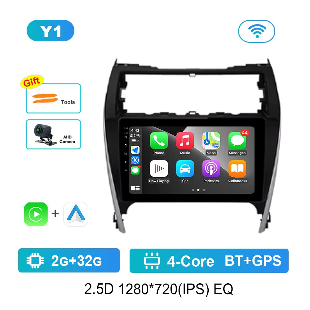 For Toyota Camry 7 50 55 2012 - 2017 Car Video Multimedia Player GPS Navi Android System 4G Carplay WiFi 2.5D Screen Bluetooth