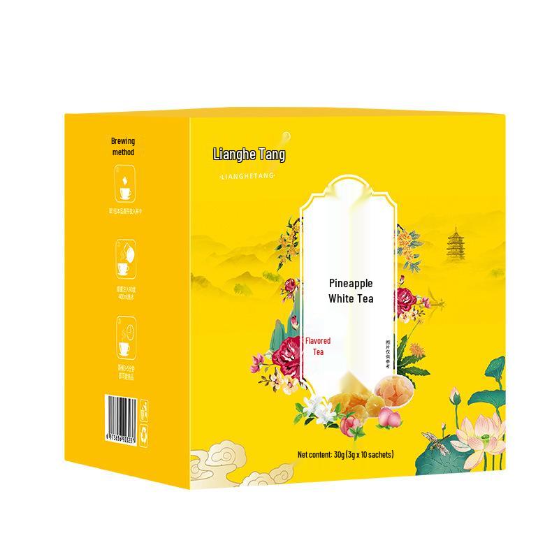 

Pineapple White Tea Sachets - Sugar-Free, Fat-Free, Cold Brew Fruit Tea for Office Use