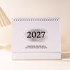 Yearly Agenda 2027 Desk Calendar Thick Paper Standing Flip Calendar  Holiday Small Gift