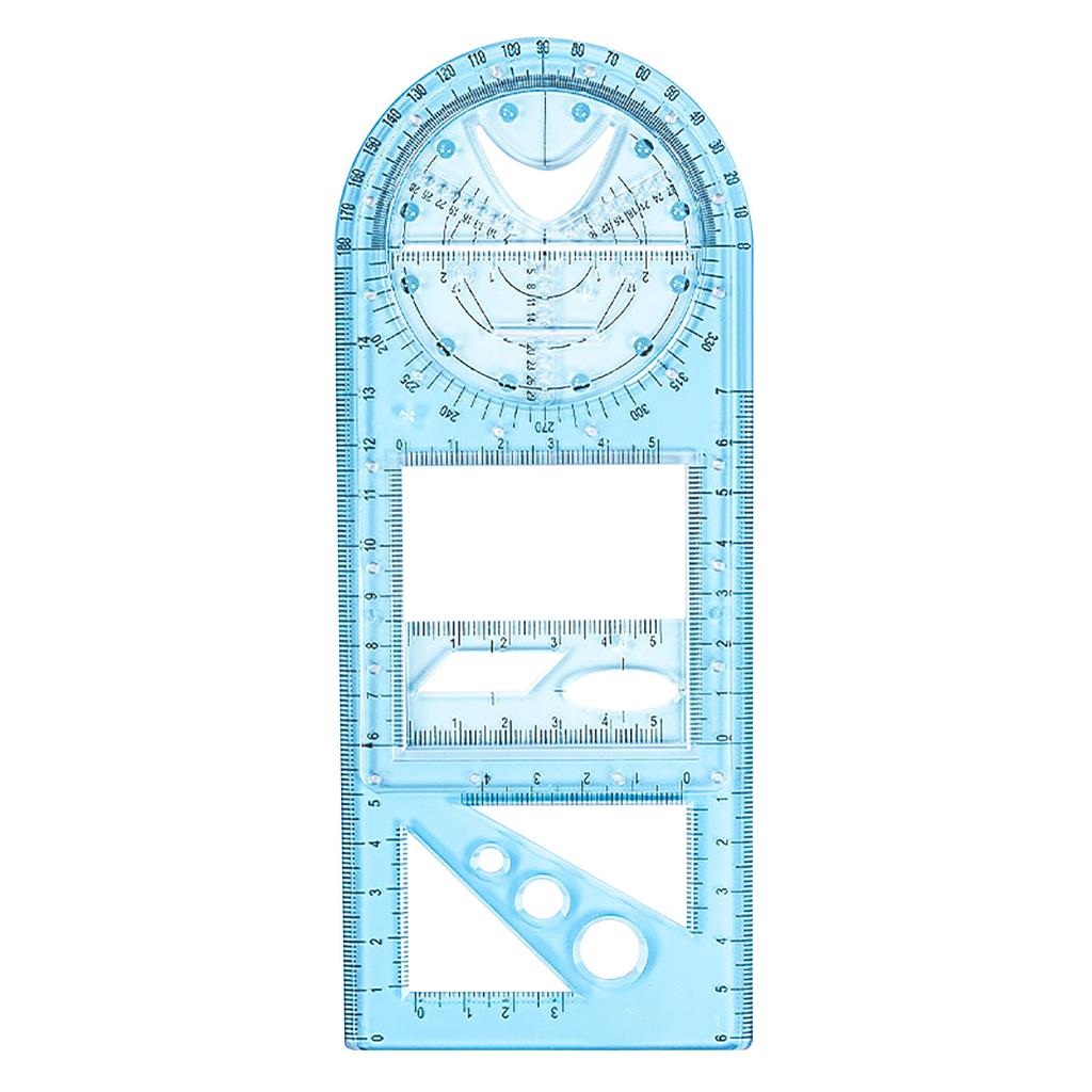 Multifunctional Geometric Ruler Drawing Ruler Geometric Drawing Template Measuring Tool Plastic  Ruler For School  Supplies