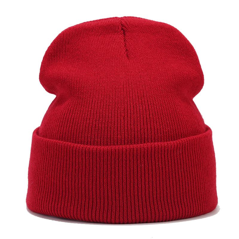 Strickmützen, Damenhüte, Einfarbige Hüte, Herbst- und Winterhüte, Glatt gestrickte Mützen, Bommelmützen, Herrenhüte, Outdoor-Hüte, Kalte Hüte, Warme Hüte