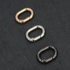 10PCS Oval Clasps Jewelry Finding Jewelry Clasps Keychain Clasp Keychain Attachments Brass Texture Perfect for Jewelry