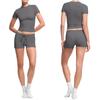 New European & American Women's Slim Fit Round Neck Short-Sleeve T-shirt Set