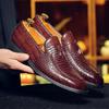 Fashion Trendy Men's PU Loafers New Flats Pointed Toe Slip-On Dress Moccasins Comfortable Walking Shoes for Men Business Casual Footwear