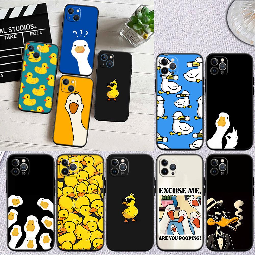 LO40 DUCK Cartoon Soft Shell Phone Case for OPPO A3 Pro A72 A74 A76 A77 A77S A78 A79 A94 A95 A18 A40M A58