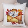 Happy Harvest Season Pillowcase Double Print Fall In The Air Cushion Cover Soft Plush I Love Autumn Pillowcase for Sofa Home Car