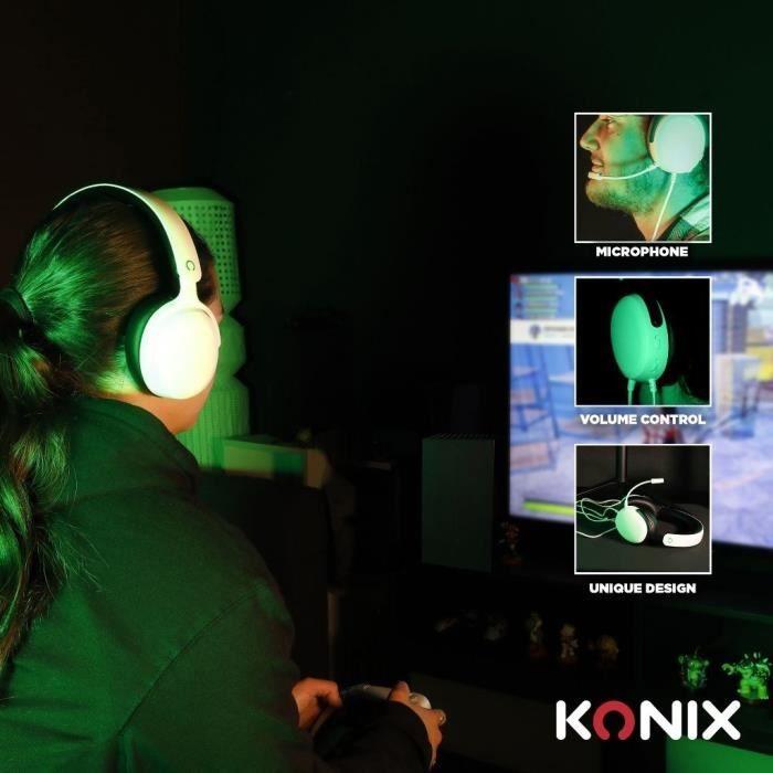 Casque gaming circum-aural filaire - KONIX - Nexus Xbox Series X|S - Haut-parleurs 40 mm - Microphone - Jack 3.5 mm - Câble 1,5 m