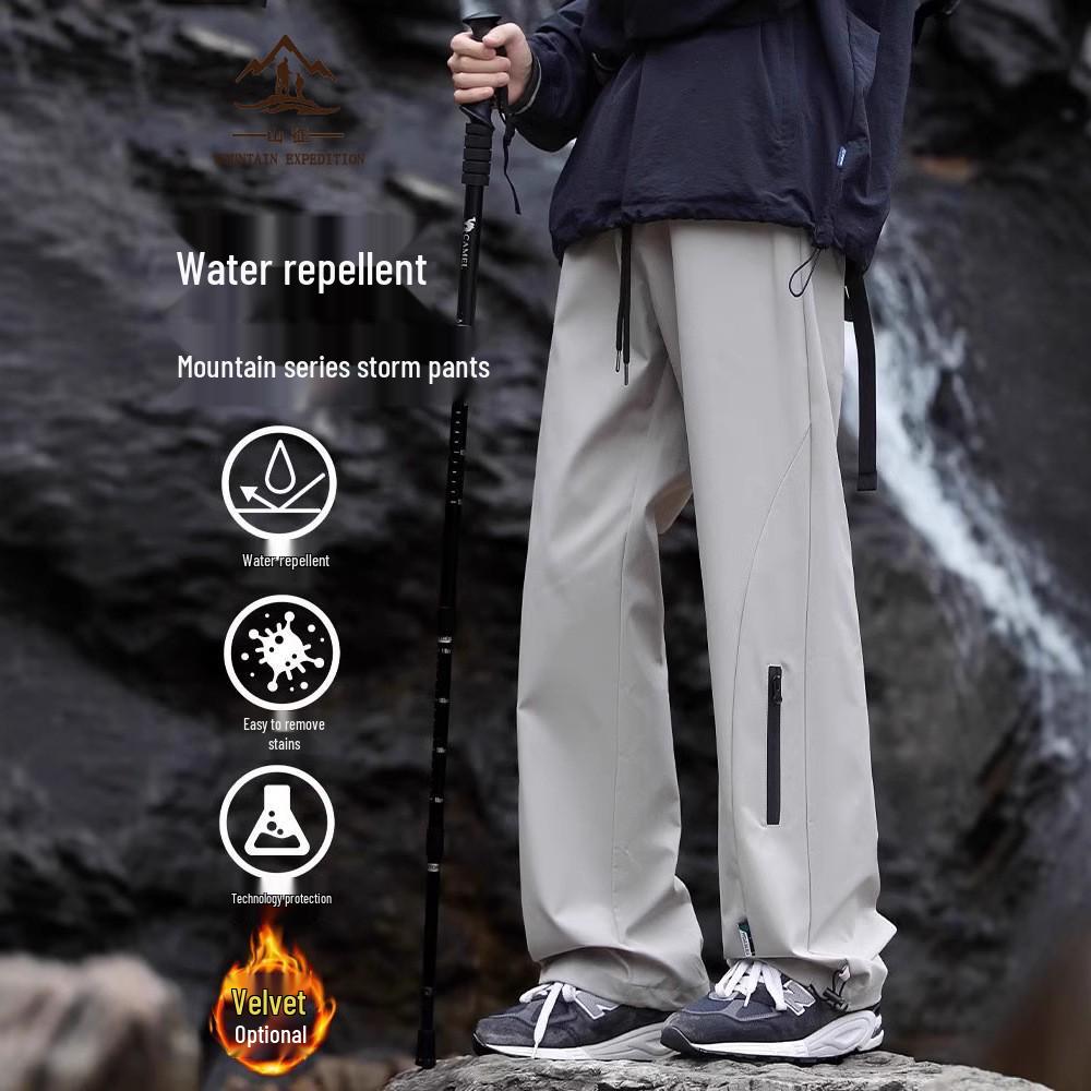 

Men s Windproof Waterproof Fleece-Lined Pants for Autumn/Winter 5XL (205-230 lbs)