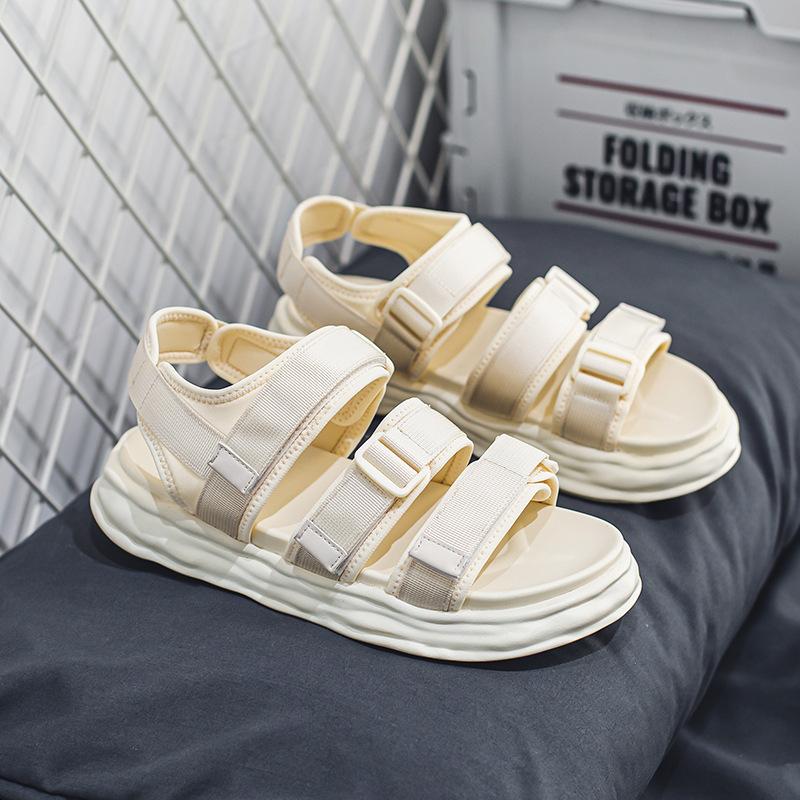 2923 men's sandals black summer soft thick-soled heightening summer shoes men's versatile beach shoes