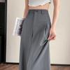 Dark Gray Suit Wide-leg Pants Women's Spring New High-waisted Thin and Drape High-end Casual Floor Pants