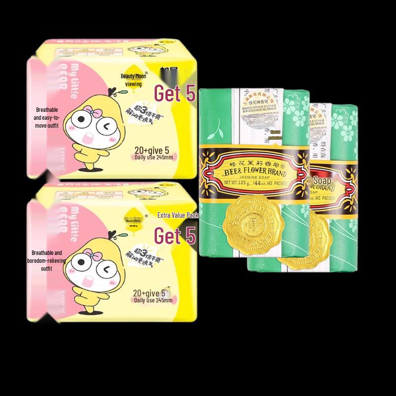 

Bee Flower Jasmine Soap & Kotex Sanitary Napkin Bundle