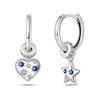 Original 925 Silver Simple Starry Moon Night Zircon Earrings for Women Trending Fashion Jewelry Birthday Gift New In