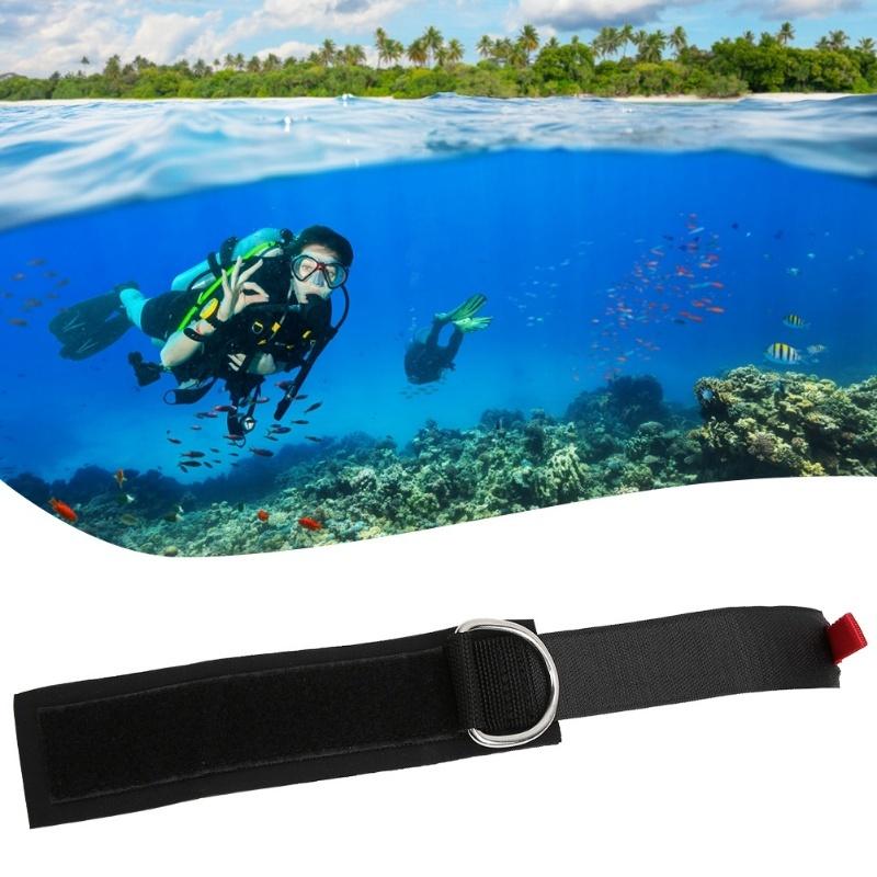 Universal Diving Wrist Strap Hand Lanyard Hanging Rope With Clip D Shape Ring Equipment