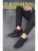 Men's Frosted Leather Lace-Up Casual Round Toe Shoes - Plus Size Available