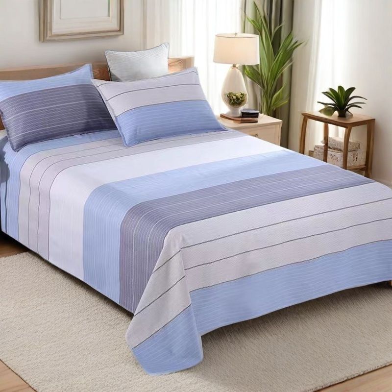 Classic Cotton Old Coarse Cloth Thickened Double Bed Sheet Four Seasons Universal Student Dormitory Printed Bedding