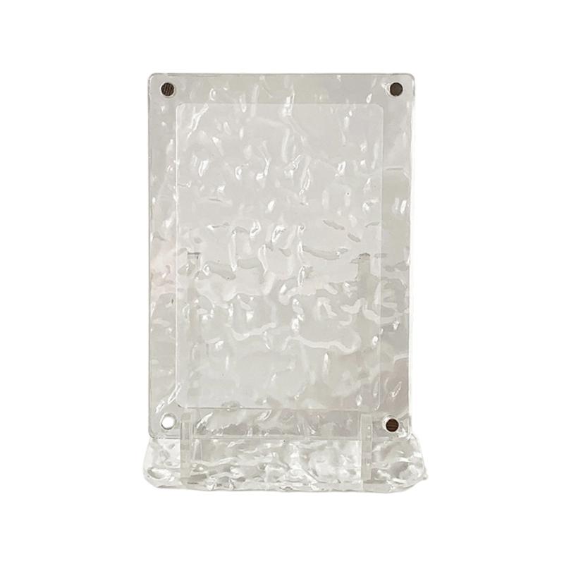 

Acrylic Business Card Holders Stand Features Waves Pattern Design High Transparency Professional Environments Office Use