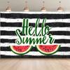 2D Watermelon "Hello Summer" Backdrop for Beach Party and Summer Themed Decor