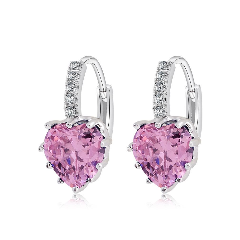 New 925 Silver Stud Earrings AAA Zircon High Quality For Women's Wedding Fine Jewelry Accessories Party Gift