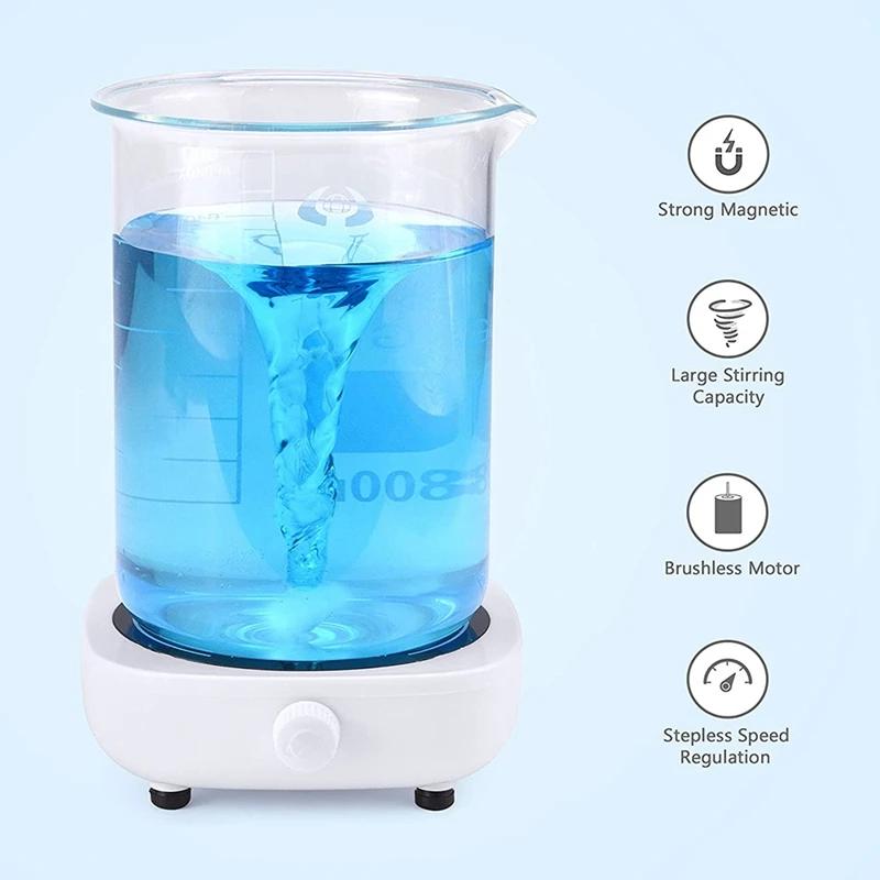 Přenosný mini magnetický míchač 4000 ot./min 2 l Laboratorní míchačka s míchací tyčinkou pro dětské mléko Laboratorní míchačka