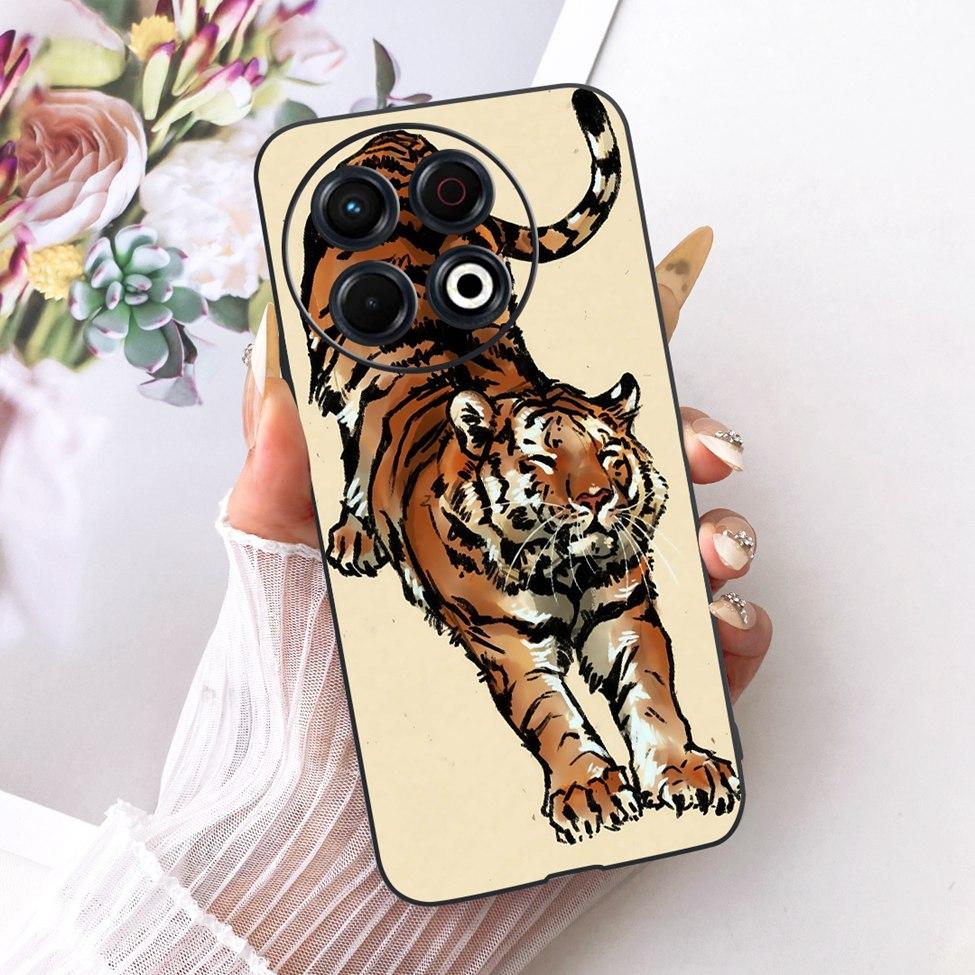 Phone Case For Tecno Spark 30 Pro 4G Cover KL7 Luxury Fashion Cute Cat Funny Painted Bumper For Tecno Spark 30 Pro 4G Casing
