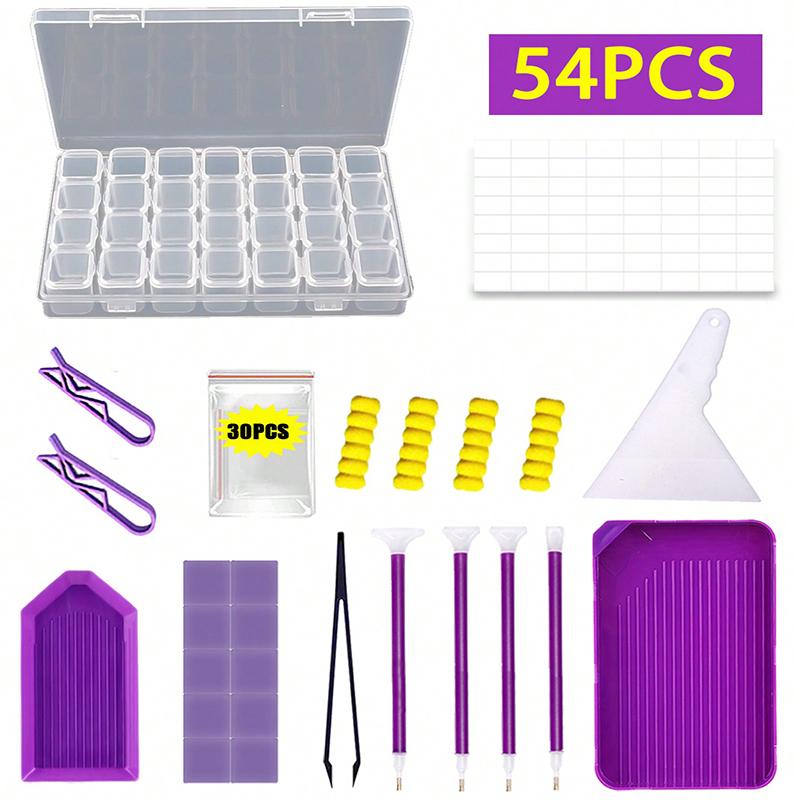 

Набор инструментов для рисования алмазами из 54 предметов, подходит для создания дизайна ногтей с помощью кристаллов и драгоценных камней, используется для хранения страз для ногтей, праздничные подарки для любителей алмазов