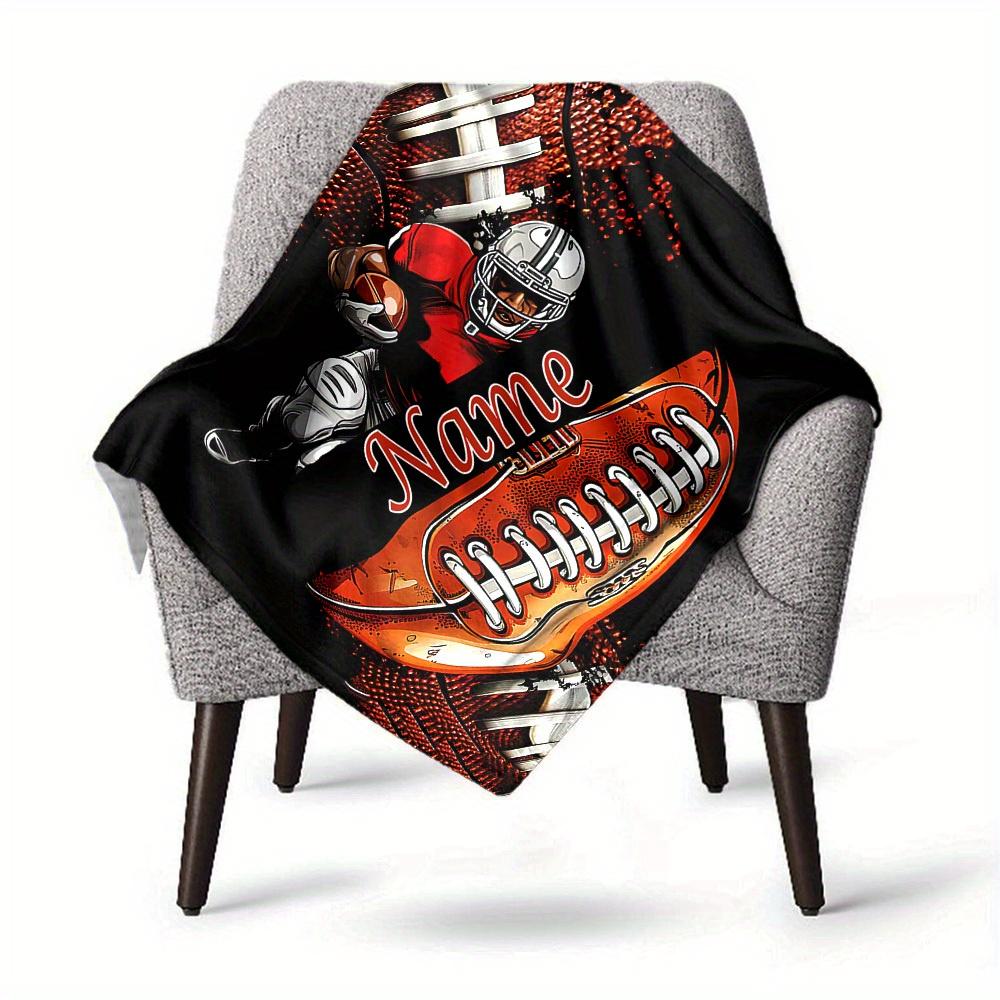 Football Customize Your Name Blanket Warm Comfortable And Soft Blankets Are Suitable For Home Lunch Break Blanket Office Sofa Sofa Gift To Relatives
