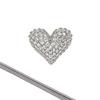 Yanbai Elegant Full Diamond Heart Sparkly Ear Clip - Light Luxury Versatile Fashion Earring for Women