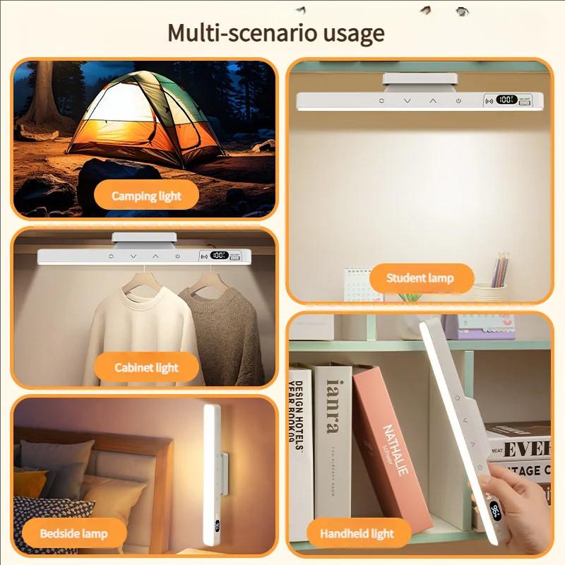 Remote Control Touch Table Lamp Magnetic Desk Lamp Bulit-in Rechargeable Battery for Reading Cabinet Mirror Bedside Rechargeable Night Lights