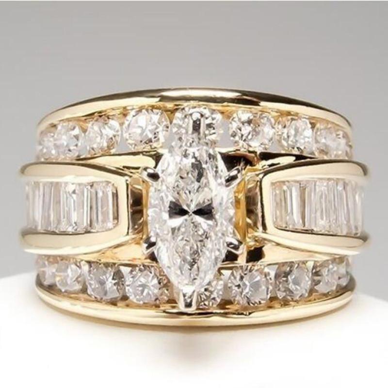 925 Sterling Silber Zirkonia Ring für Damen Großer Party Schmuck Jubiläum Mode Weibliche Luxus Accessoires